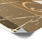 Dänemark Vintager Cartoon Landschaftsplaner Poster (Ecke)