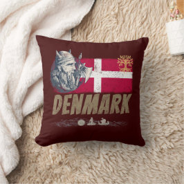 Dänemark - Vintages Flaggenvieren und Souvenir für Kissen