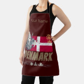 Dänemark - Vintages Flaggenvieren und Souvenir für Schürze (InSitu)