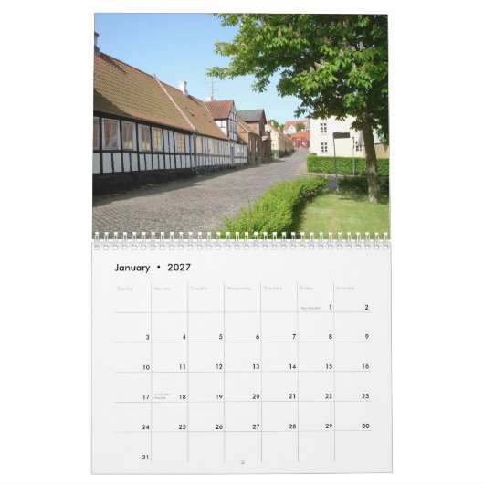 Dänemark Wall Calendar Kalender (Jan 2027)