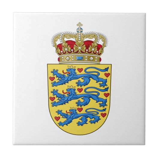 Dänemark-Wappen Fliese (Vorderseite)