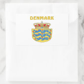 DÄNEMARK-Wappen Rechteckiger Aufkleber (Tasche)