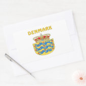 DÄNEMARK-Wappen Rechteckiger Aufkleber (Umschlag)
