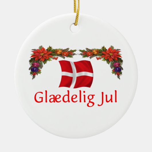 Dänemark-Weihnachten Keramikornament (Vorne)