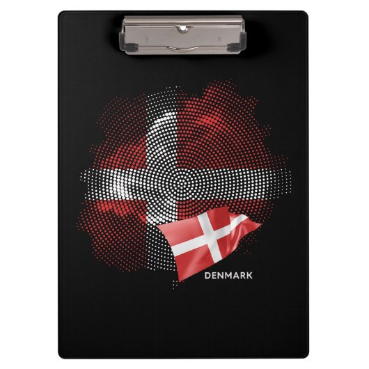 Dänemarkflagge Klemmbrett (Vorderseite)
