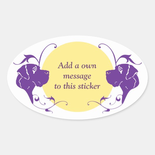 Danesticker Ovaler Aufkleber (Vorderseite)