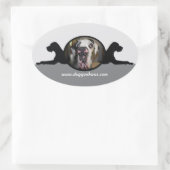 Danesticker Ovaler Aufkleber (Tasche)