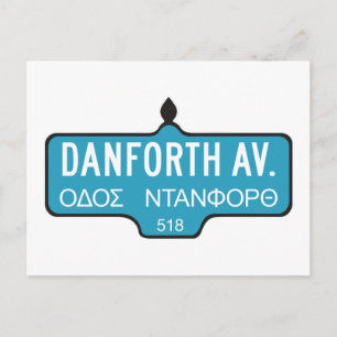 Danforth Avenue, Toronto Street Sign Postkarte