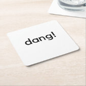 Dang! Rechteckiger Pappuntersetzer (angewinkelt)