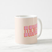 DANG! (Western Saloon Schriftart, Retro Mod-Farben Kaffeetasse (VorderseiteRechts)