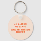 DANG! (Western Saloon Schriftart, Retro Mod-Farben Schlüsselanhänger (Rückseite)