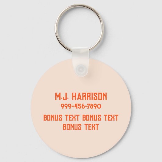 DANG! (Western Saloon Schriftart, Retro Mod-Farben Schlüsselanhänger (Rückseite)