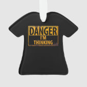 DANGER, an den ich denke - Rusty-Metal-Warnzeichen Ornament (Rückseite)