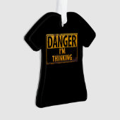 DANGER, an den ich denke - Rusty-Metal-Warnzeichen Ornament (Vorderseite)