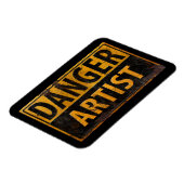 DANGER-ARTIST-Warnzeichen aus Metall Magnet (Linke Seite)