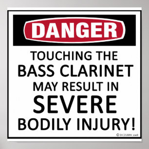 Danger Bass Klarinette Poster