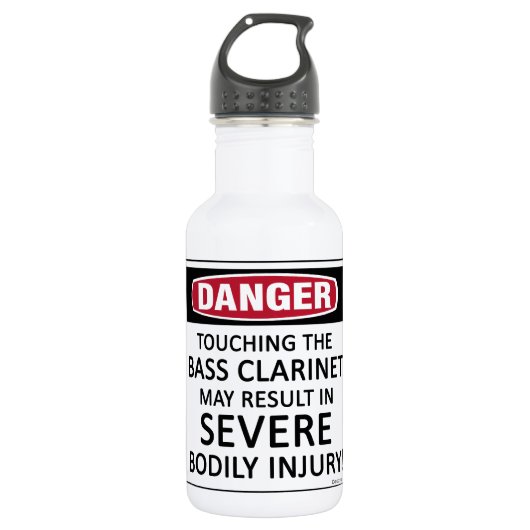 Danger Bass Klarinette Trinkflasche (Vorderseite)
