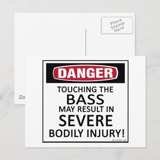 Danger Bass Postkarte (Vorne/Hinten)
