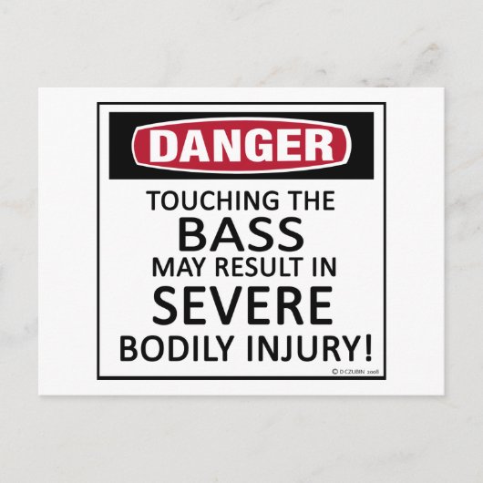 Danger Bass Postkarte (Vorderseite)