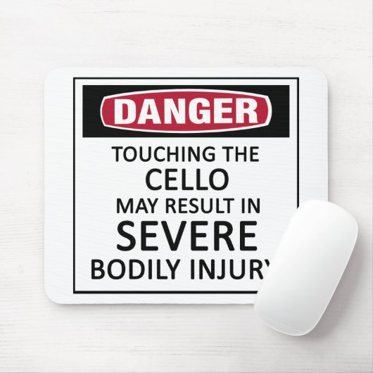 Danger Cello Mousepad (Mit Mouse)