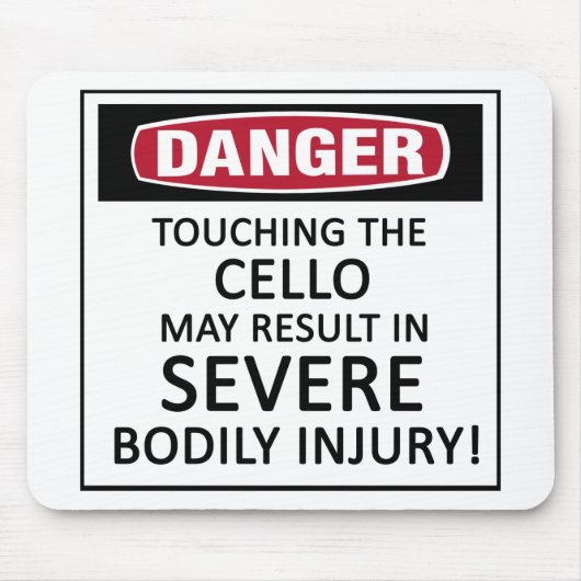 Danger Cello Mousepad (Vorne)
