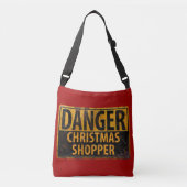 DANGER Christmas Shopper - Schild mit Metallwarnun Tragetaschen Mit Langen Trägern (Vorderseite)