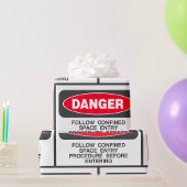 Danger Confined Space Entry Safety Warning Geschenkpapier