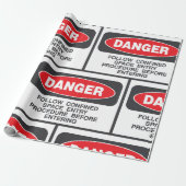 Danger Confined Space Entry Safety Warning Geschenkpapier (Ungerollt)