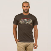 Danger Dad Cooking: Humorous Skull Chef T-Shirt (Vorne ganz)