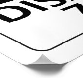 DANGER DESASTER ZONE FAKE FUNNY SAFETY SIGNAG POSTER (Ecke)