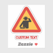 Danger-DJs am Arbeitsplatz Aufkleber (Blatt)