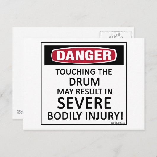 Danger Drum Postkarte (Vorne/Hinten)