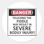 Danger Fiddle Runder Aufkleber (Vorderseite)