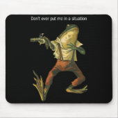Danger Frog Dont Ever Put Me In A Situation Retro  Mousepad (Vorne)