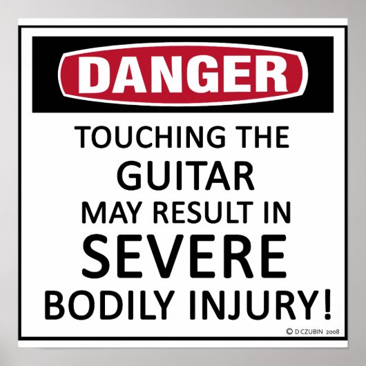 Danger Guitar Poster (Vorne)