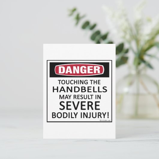 Danger Handbells Postkarte (Stehend Vorderseite)