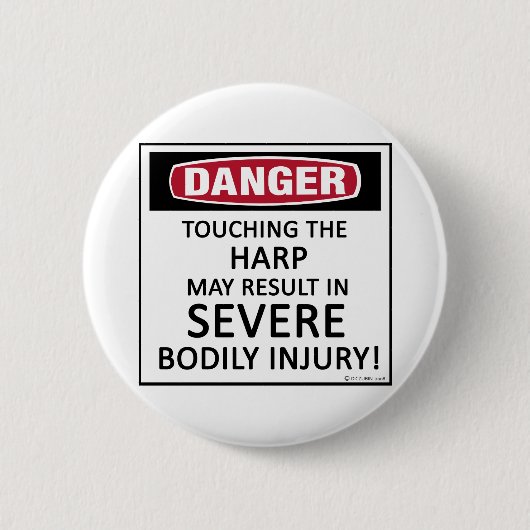 Danger Harp Button (Vorderseite)
