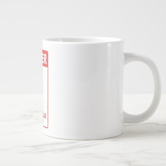 Danger Highly Flammable Person Jumbo-Tasse (Rechts)