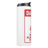 Danger Highly Flammable Person Thermosbecher (Nach links gedreht)