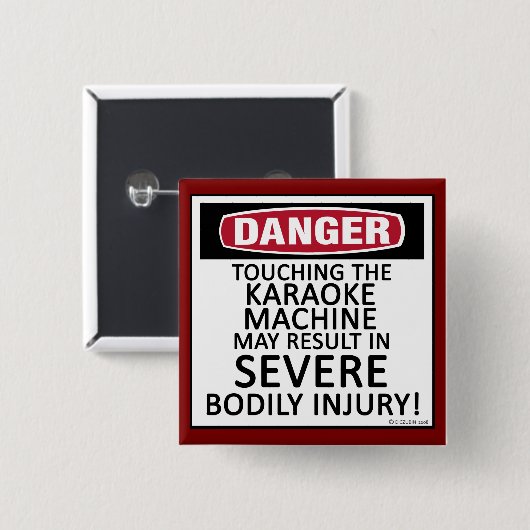 Danger Karaoke Button (Vorne & Hinten)