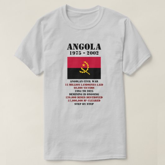Danger Landmines, Angola T-Shirt (Design vorne)