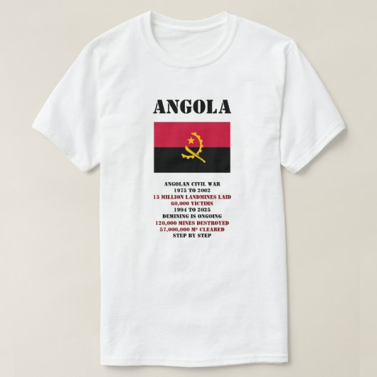 Danger Landmines, Angola T-Shirt (Design vorne)