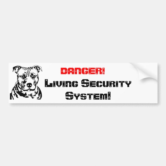 DANGER!, Living Sec... Autoaufkleber (Vorne)