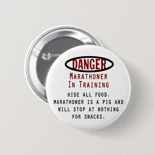 Danger Marathoner Button (Vorne & Hinten)