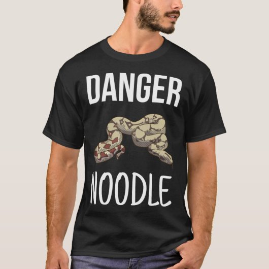Danger Noodle  Herpetologist Ophidian Snake T-Shirt (Vorderseite)