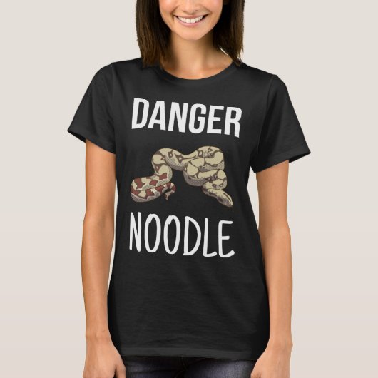 Danger Noodle  Herpetologist Ophidian Snake T-Shirt (Vorderseite)