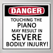 Danger Piano Poster (Vorne)