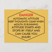 DANGER POSTCARD POSTKARTE (Vorderseite)