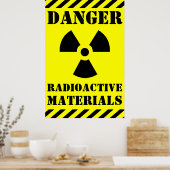 DANGER RADIOAKTIVE MATERIALIEN - SIGNALE Halloween Poster (Küche)