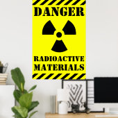 DANGER RADIOAKTIVE MATERIALIEN - SIGNALE Halloween Poster (Heimbüro)